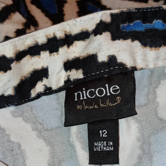Nicole Miller patterned shorts blue - Picture 5 of 5